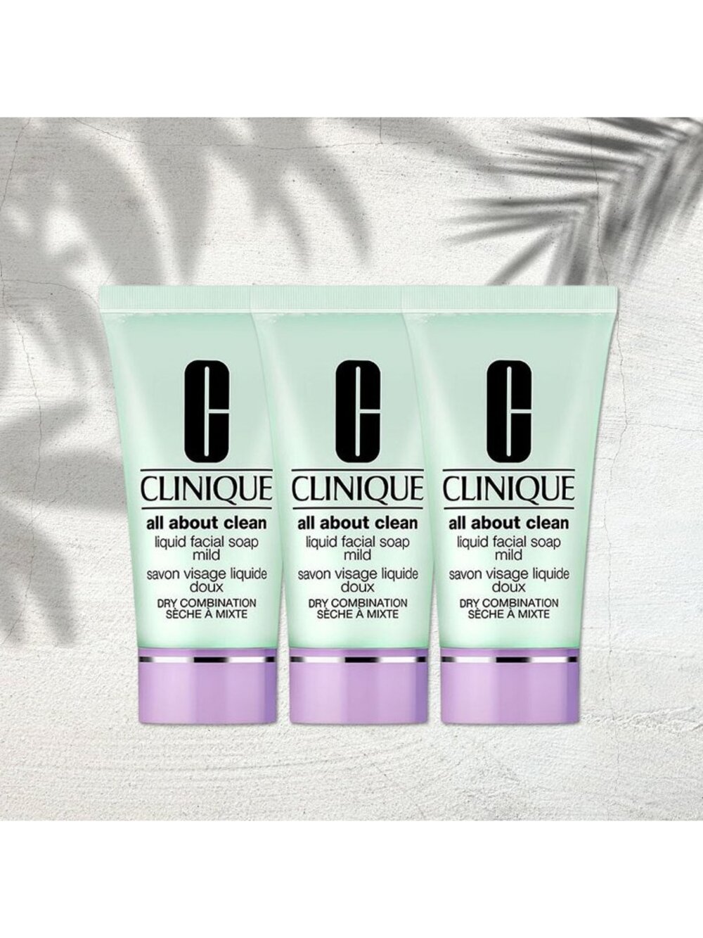 3 Clinique All About Clean Liquid Facial Soap Mild Mini 1 oz